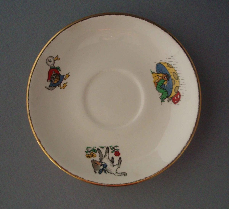 Child's saucer - nursery theme; Crown Lynn Potteries Limited; 1955-1970; 2008.1.1300 Child's saucer - nursery theme; Crown Lynn Potteries Limited; 1955-1970; 2008.1.1300