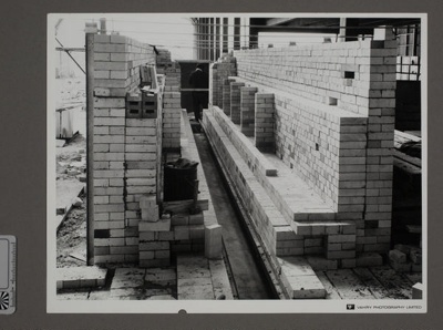 Photograph - Mino Kiln - View Along Brickwork "Crown Lynn Furnaces 18/5/70"; Vahry Photography Limited; 13 May 1970; 2008.1.3170