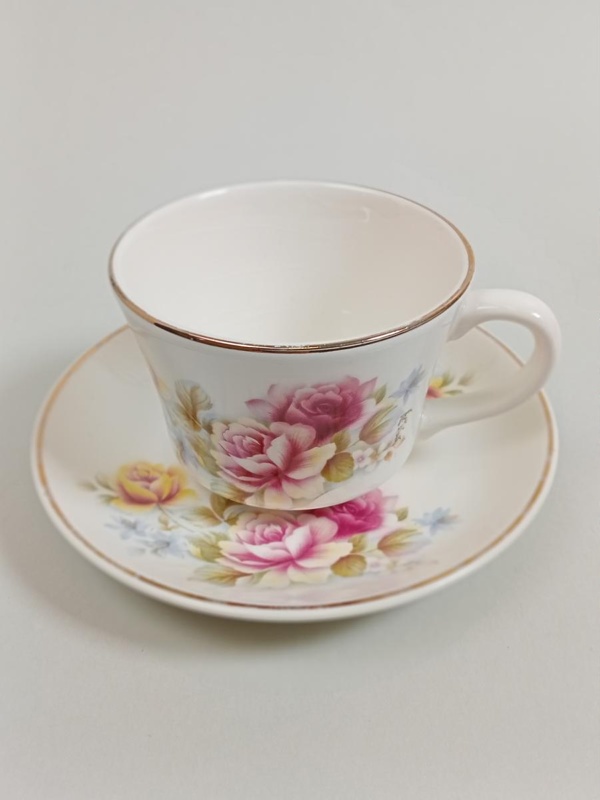 Cup and Saucer - Angelique; Crown Lynn Potteries Limited; 1980s; 2016.48.106