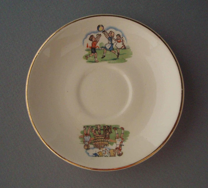 Child's saucer - nursery theme; Crown Lynn Potteries Limited; 1948-1955; 2008.1.1299