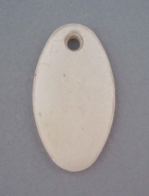 Key hole cover - bisque; Crown Lynn Technical Ceramics Limited; 1965-1985; 2008.1.672
