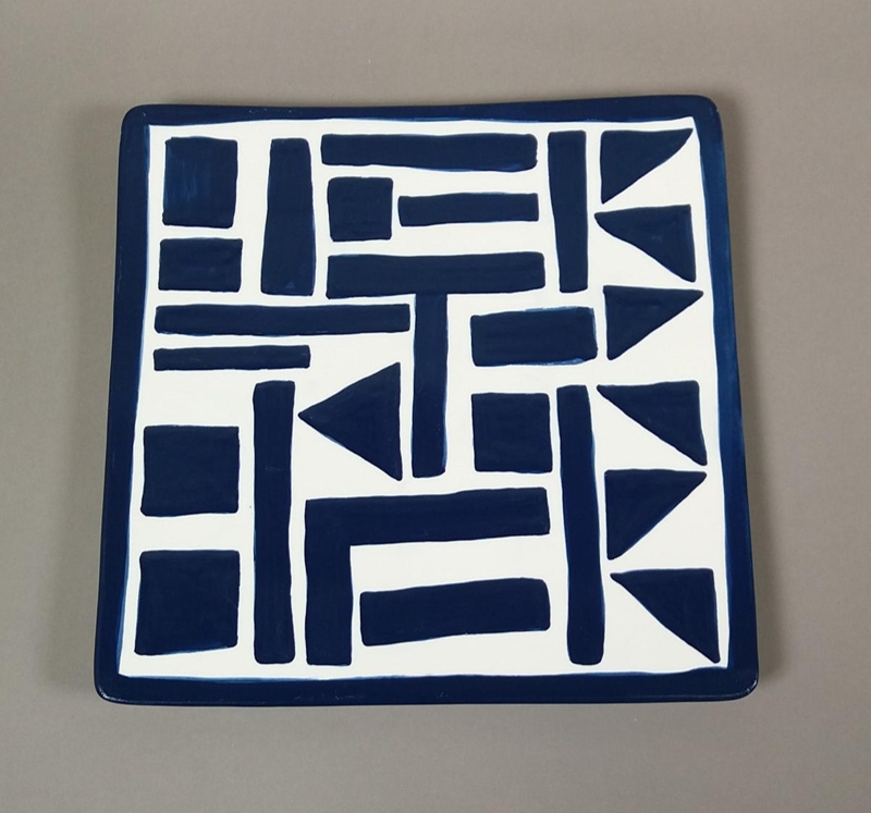 Platter - Miro pattern; Studio Ceramics NZ Ltd; 1999; 2017.1.21