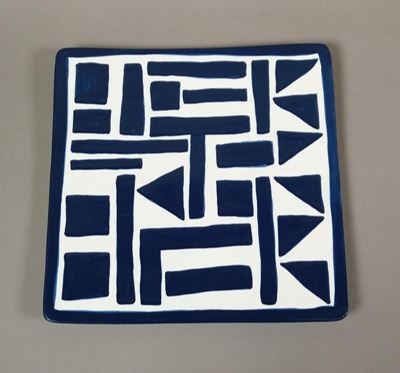 Platter - Miro pattern; Studio Ceramics NZ Ltd; 1999; 2017.1.21