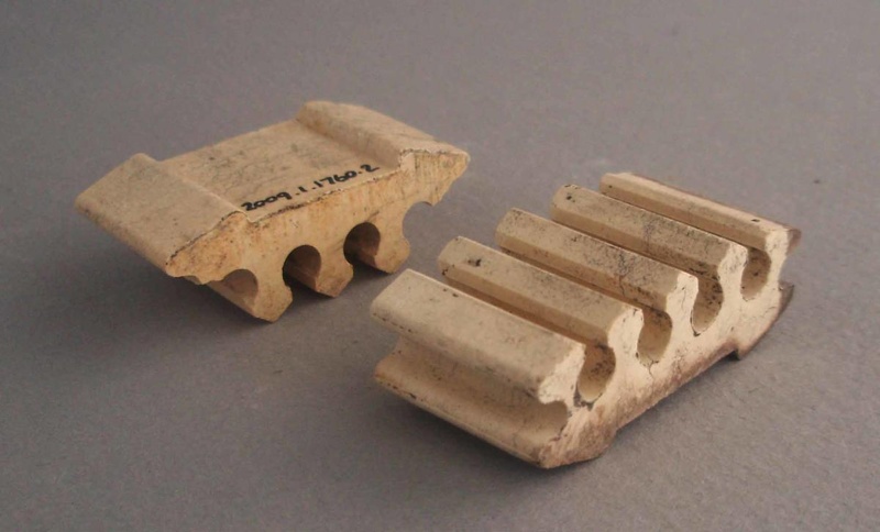 Two electrical fittings; Crown Lynn Technical Ceramics Limited; 1940-1970; 2009.1.1760.1-2