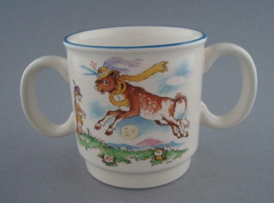 Child's mug - Nursery Tales pattern; Crown Lynn Potteries Limited; 1984-1989; 2008.1.1083