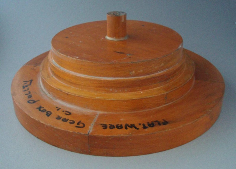 Wooden pattern - flatware gearbox pulley; Unknown; 1950-1985; 2008.1.2459