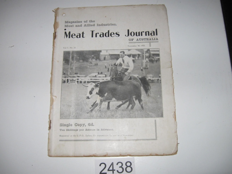 Booklet Meat trades Journal; Meat and Allied Industries; 1935; 2438