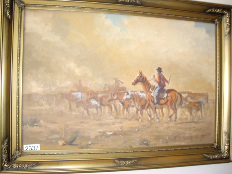 Framed oil painting; 2337 on eHive