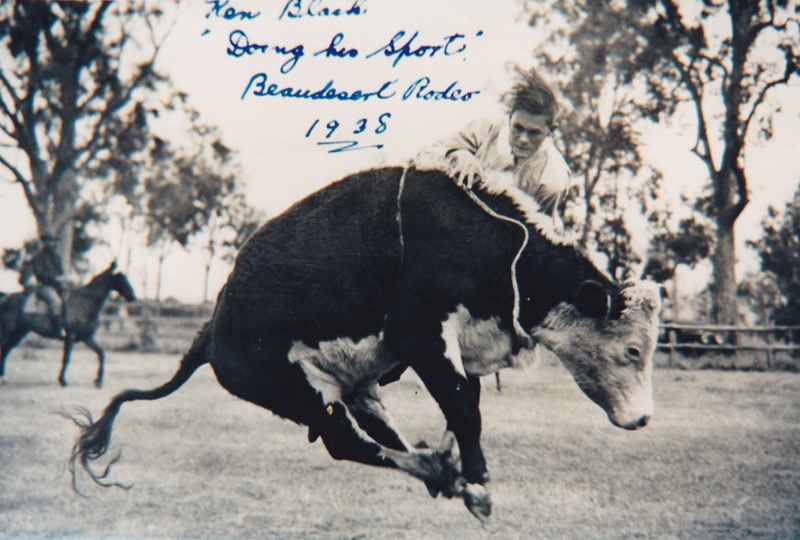 Photograph - Ken Black at the Beaudesert Rodeo. ; 1938; 17238 | eHive