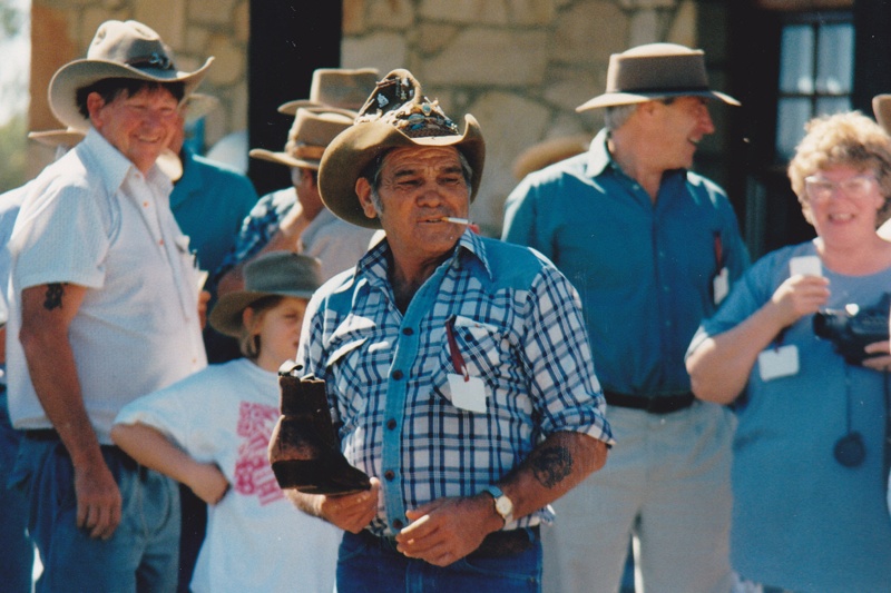 Charlie Cook Outback Ringer Photograph - Charlie Peacock taking part in the