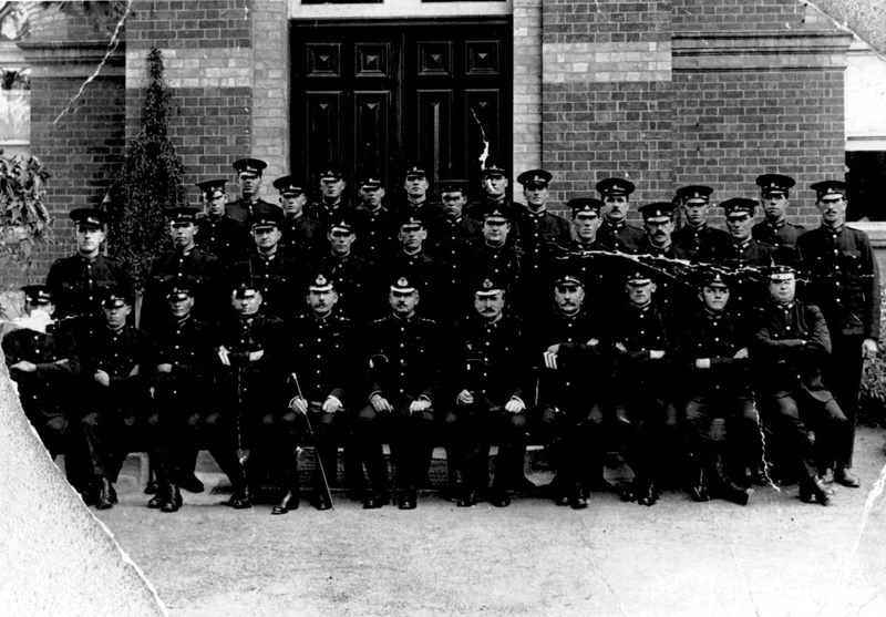 Group of police officers, Roma Street Police Station; 19181919; PM1269