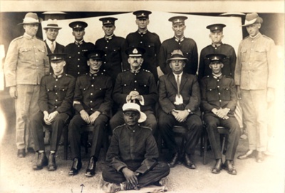 Group of officers and indigenous tracker at Cloncurry; 1929; PM2240 | eHive