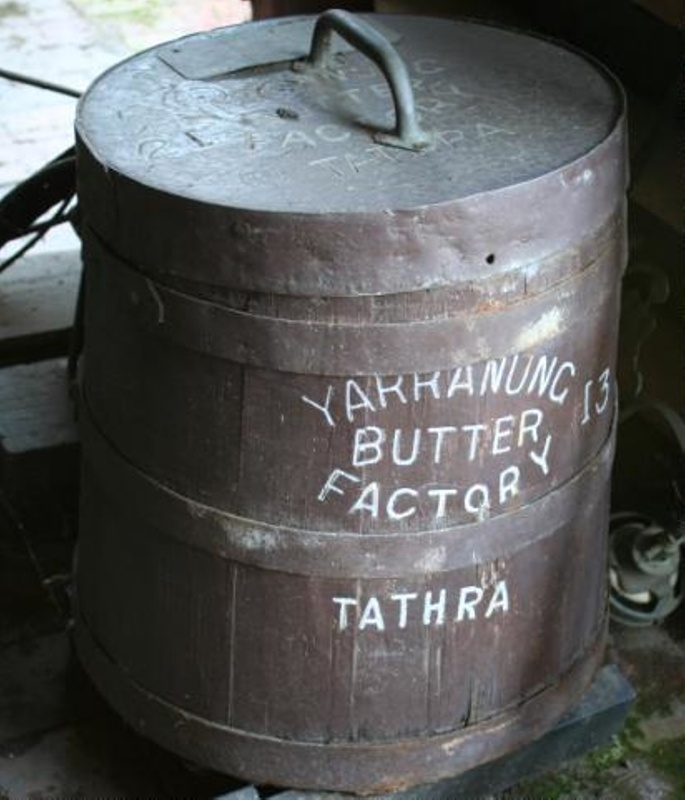 Butter Keg, white ash, made by Coopers, Bega, used by Yarranung Butter