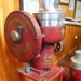 Cream Separator, ball bearing, painted red cast iron body, made by Lister, R.A. & Co. Ltd., Dursley; Lister, R.A. & Co. Ltd.