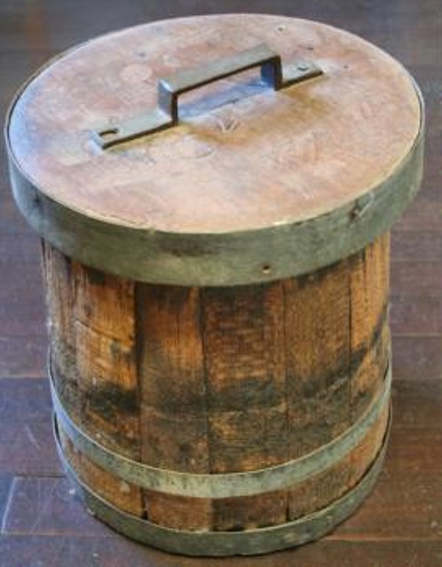Butter Keg, wooden staves and iron bands eHive