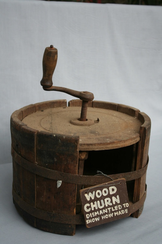 Butter Churn, cylinder type, wood and cast iron parts eHive