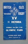 Rugby union match program, Victoria v British & Irish Lions, 1959; Unknown; 1959; 2008.233.4