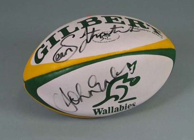 Rugby union match ball, unused, 1997; Gilbert; Circa 1997; 2006.5186