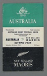 Rugby union match program, Australia v Maoris, 1958; Unknown; 1958; 2008.233.3