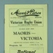 Rugby union match program, Victoria v Maoris, 1935; Mail Print; 1935; 1990.2202.63