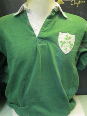 Ireland Rugby Jersey 1970s, worn by Mike Gibson; 1970s; 2011/302