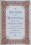 Programme Durham v Yorkshire, 1886; F.W. Mason; 1886; 2004/87