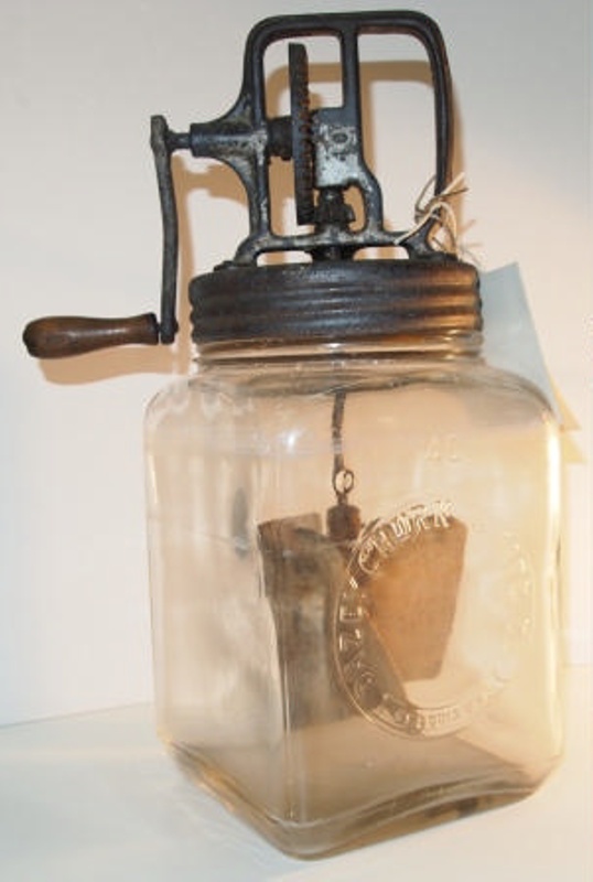 Dazey Glass Jar Butter Churn; Dazey Churn & Manufacturing Co; 1910s