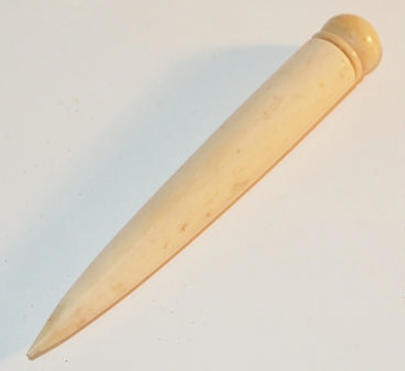 Ivory sewing stiletto; c.1900; T162 eHive