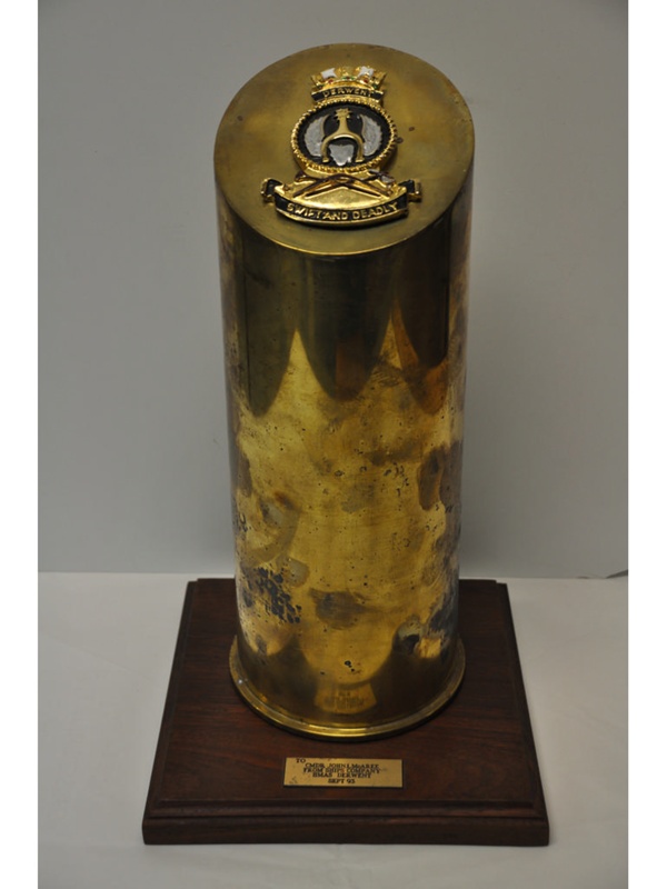 HMAS Derwent - Pair of presentation 4.5 Inch Shell Casings; A_2022-048 ...