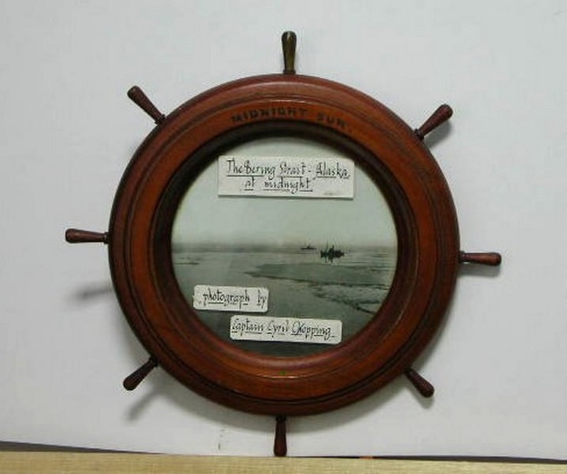 Copping Captain Cyril Bering Strait Alaska In A Ship S Wheel Frame   1rccbl2 5gip L 