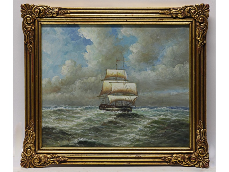 Sailing vessel underway by unknown artist; P_2008025 eHive