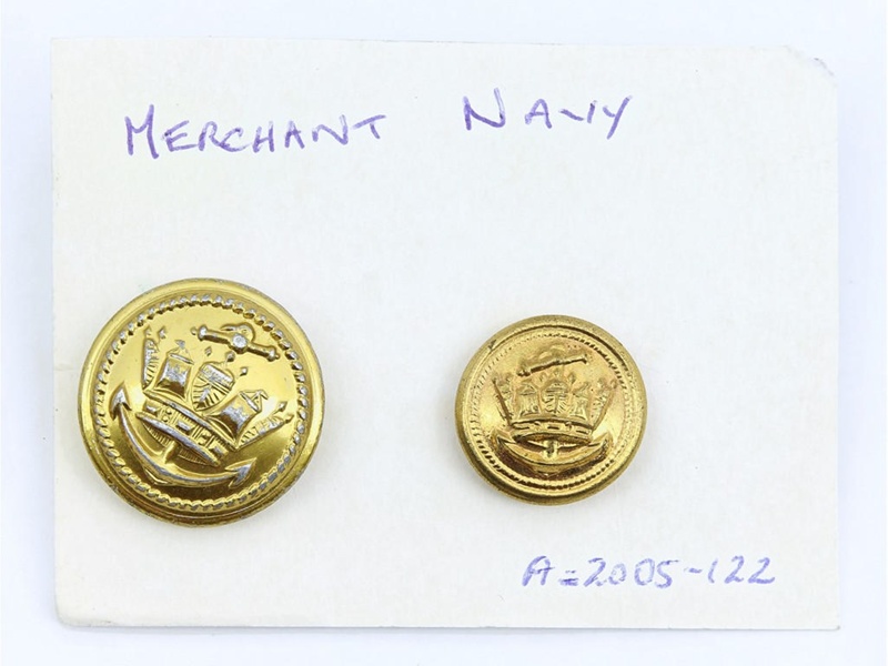 Brass Buttons Merchant Navy; A_2005122 eHive