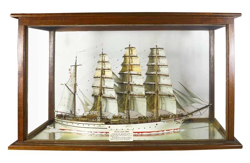 HERZOGIN CECILIE (four masted barque) - fully rigged waterline model; A ...