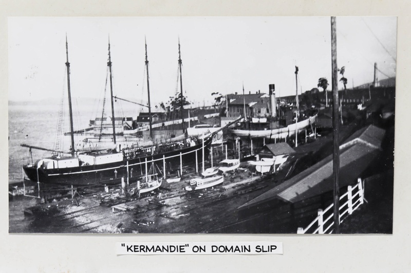 Schooner KERMANDIE and whale chaser Domain Ship yard 1927; 1927; P_2010 ...