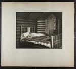 [log bed in log cabin]; Hahn, Alta Ruth; ca.1930; 1982:0020:0019 