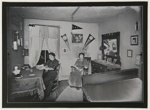 [Untitled, two young college women sit in their room] ; Wells, Alice; ca. 1969; 1974:0046:0001