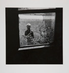 [Woman in a field seen through a window]; Fichter, Robert; ca. 1967; 1971:0440:0001
