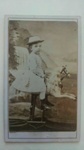 [Young Girl on Toy Horse with Waterfall Backdrop]; Unknown; Ca. 1880; 1977:0031:0109