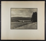 [man and oxen plowing field with lake in background]; Hahn, Alta Ruth; ca.1930; 1982:0020:0017 
