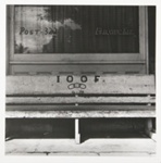 Untitled, [Bench in front of building]. ; McLoughlin, Mike; 1966; 1972:0042:9999
