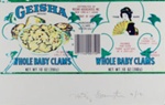 Geisha Brand Whole Baby Clams; Frampton, Hollis; 1979; 2000:0111:0007