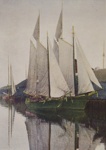 Twin Schooners In Dock; Lamson Studio; 1905; 1986:0023:0004