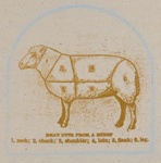 Untitled [Meat cuts from a sheep]; West, Ed; ca. 1973; 1973:0115:0001
