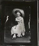 [Untitled, portrait of a woman wearing a large brimmed hat]; Wells, Alice; c.a. 1960s; 1988:0026:0010