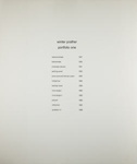 Portfolio One Title Page; Prather, Winter; ca. 1970; 1981:0025:0001