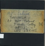 Topesthesia II; Finch College; 1971; 2020:0002:0671 Topesthesia II; Finch College; 1971; 2020:0002:0671