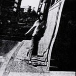 Untitled [Person on sidewalk]; Akiba, David; undated; 1986:0027:0004