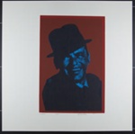 Untitled [Frank Sinatra on a red field]; Paschke, Ed; 1970; 1972:0096:0038