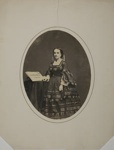 [Illegible] Scoucia [ Woman Standing With La Sonnambula Manuscript]; Frederick J.; circa 1890; 1973:0181:0022 