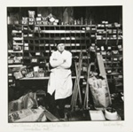 [John Slemon at the back of the Gen. Store Enniskillen, Ont.]; Newton, Neil; 1971; 1974:0015:0012